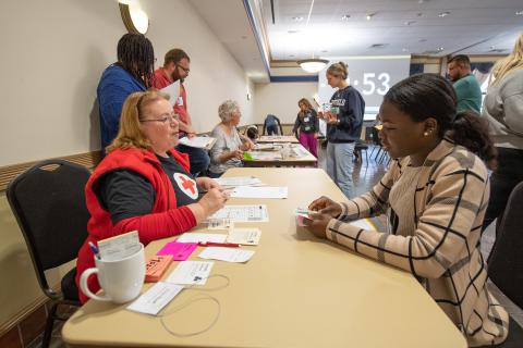 Health & Social Sciences host the Poverty Simulation, a complex role playing scenario where students in the Health and Social Sciences can get a better understanding of the struggles facing lower-income people and families.