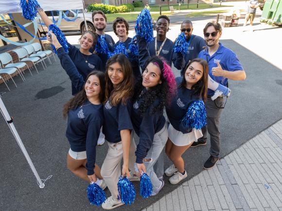 The Freshman class of Westfield State University moves on to campus for the start of the academic year.